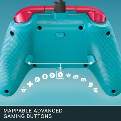 PowerA Nano Enhanced Wired Controller for Xbox Series X|S - Red Sky, portable, compact, gamepad, hall effect thumbsticks, gaming controller, works with Xbox One and Windows 10/11 - color: Various