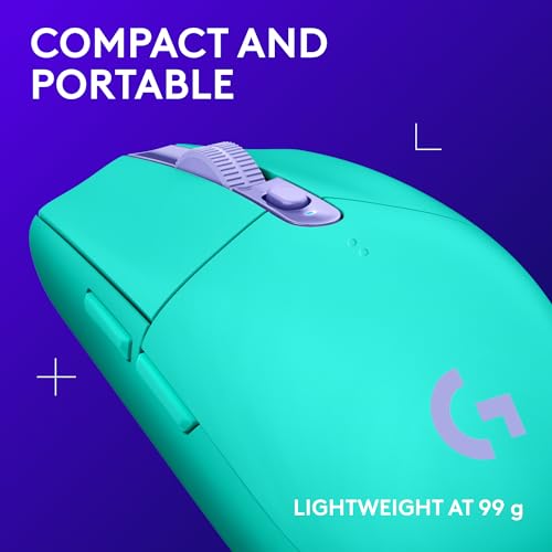 Logitech G305 Lightspeed Wireless Gaming Mouse - Mint | 12,000 DPI, Lightweight, 6 Programmable Buttons, 250h Battery, On-Board Memory, Compatible with PC and Mac - color: Mint, style: Classic