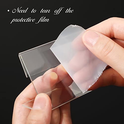 Vicenpal 3.5 x 2.5 Inches Small Acrylic Sign Holder Clear Picture Frame Acrylic Stands Back Slant Sign Holders for Party Buffet, Wedding Signs, Office, Store, Restaurant, Horizontal(20 Pcs)