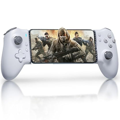 EasySMX M15 Mobile Gaming Controller for Android/iPhone 15 Series, Android Controller with Hall Trigger/Joysticks for Play Minecraft, COD - color: white