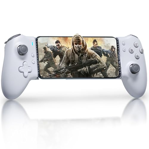 EasySMX M15 Mobile Gaming Controller for Android/iPhone 15 Series, Android Controller with Hall Trigger/Joysticks for Play Minecraft, COD - color: white