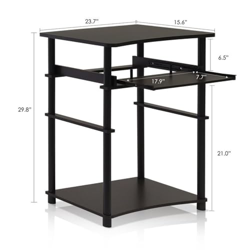 Furinno Home Computer Desk, Espresso/Black - color: Espresso/Black, size: 16 Inch