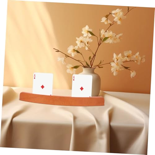 Levemolo Wooden Trading Card Rack Poker Card Holder Display Stand Desk Holder Storage Rack