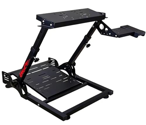 QVWZD Sim Racing Wheel Stand-Pre-assembled & Foldable Steering Frame | Adjustable,Sturdy Construction , Fit For Logitech G920, G923, Thrustmaster T300, T500 and other devices, XBOX, PS and PC