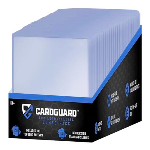 CardGuard 100ct Clear Top-Loaders with Sleeves Acid-Free Card Protection