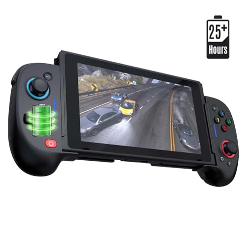 ShanWan Switch Controllers - One-Piece Joypad Replacement Switch OLED, Suitable for Handheld Mode, Adjustable Turbo and Dual Vibration, Ergonomic, 6-Axis Gyro, Compatible Programming Function - size: Switch Only