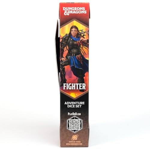D&D Adventure Dice (Fighter Class: Red) - style: Fighter Class: Red