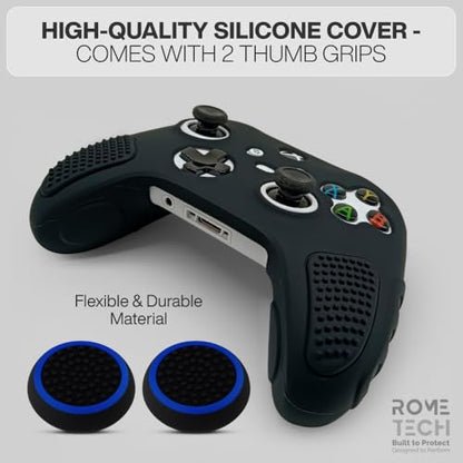 for Xbox Controller Series X/S (2024/2023) Silicone Protective Cover, Soft Skin Xbox Controller Accessories, Anti-Slip Cover with 2 Joystick Caps - Black - color: Black