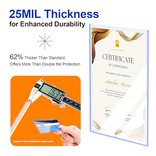 20ct 8.5"x11" Document Toploader - 25Mil Heavy Duty Print Protector Holder | 25Mil Rigid Sleeves Protect Documents, Photos and Prints from Scratches and Bends, Clear Design for Display and Storage - size: 20ct 8.5" x 11" Document Toploader 25Mil