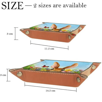 Rabbit on Wood Plank Welcome Dice Tray PU Leather Dice Rolling Tray Folding Dice Holder for Dice Games, Like RPG, DND and Other Table Games - color: Multi 6