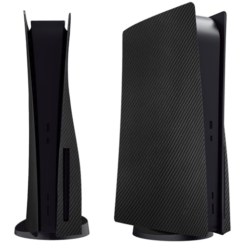 Face Plates Cover Skins Shell Panels for PS5 Disc Edition Console, Accessories for PlayStation 5 Protective Faceplates (Carbon Fiber Black) - color: Carbon Fiber Black