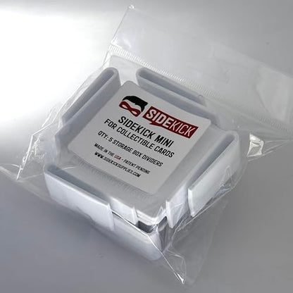 SIDEKICK Mini Card Box Divider (5-Pack) Trading/Gaming/Baseball Card Storage Box Divider Protect What You Collect - Proudly Made in the USA (White) - color: White