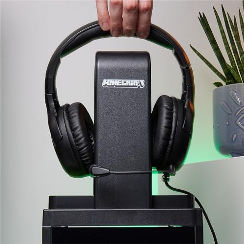 Numskull Official Minecraft LED Light Gaming Locker, Controller Holder & Headset Stand for PS4/PS5 & Xbox Series X|S - Multiple LED Lighting Settings - Official Minecraft Merchandise - color: Minecraft LED