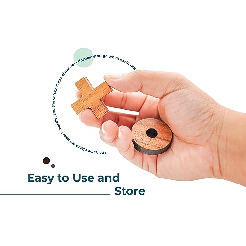 BSIRI Tic Tac Toe Wooden Board Games (Only X-O Pieces)- Unique Gifts, Fun Gifts for Adults and Use as Living Room Rustic Table Decor Ideal for Coffee Table Decor - style: Only X-O Pieces