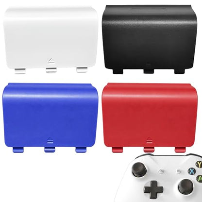 4 Pcs Battery Cover Replacement for Xbox One/One S/One X Controller[NOT for Xbox Series X/S],Battery Back Shell Covers Repair Part Compatible with Xbox One Controller - color: 4 Color