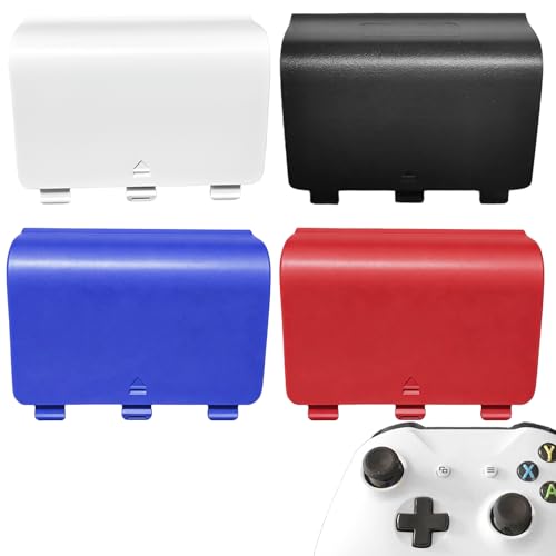 4 Pcs Battery Cover Replacement for Xbox One/One S/One X Controller[NOT for Xbox Series X/S],Battery Back Shell Covers Repair Part Compatible with Xbox One Controller - color: 4 Color