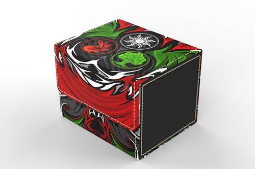Vault- TCG/MTG 100+ Card Color Combo Deck Box (White/Red/Green) - color: White/Red/Green