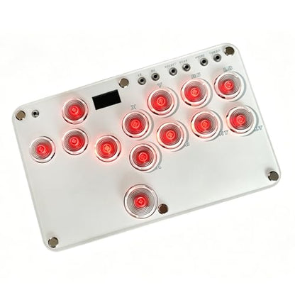 XIAO SHI MIN STORY Arcade Stick 13 Keys All-Button Game Controller with Custom RGB & Turbo Functions,Arcade Controller Street Fight for PC/Ps3/Ps4/Switch/Steam Game Keyboard Supports Hot Swap & SOCD
