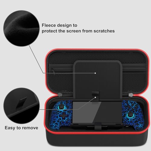 Customized Switch Travel Case for JC200 Switch Controller, Protective Hard Shell Case Large Capacity Holds Switch Controller, Switch Console, AC Adapter, Headset and 10 Game Cards for Cases & Storage