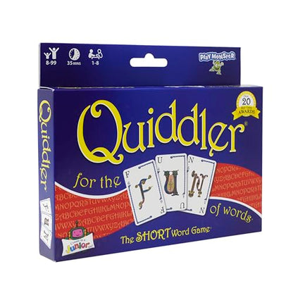 SET Enterprises Quiddler Word Game | Family Game Night, Travel Games, Screen-Free, Travel Game, Holiday Game, Playing Cards