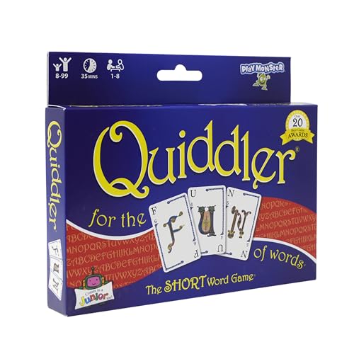 SET Enterprises Quiddler Word Game | Family Game Night, Travel Games, Screen-Free, Travel Game, Holiday Game, Playing Cards