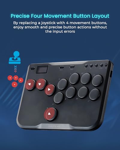 JZW-Shop Haute42 Leverless Arcade Stick P12, All-Button Arcade Controller | Compatible with PC, PS4, PS3, Steam Deck, Switch, Turbo & Custom RGB, Supports Hot-Swap & SOCD