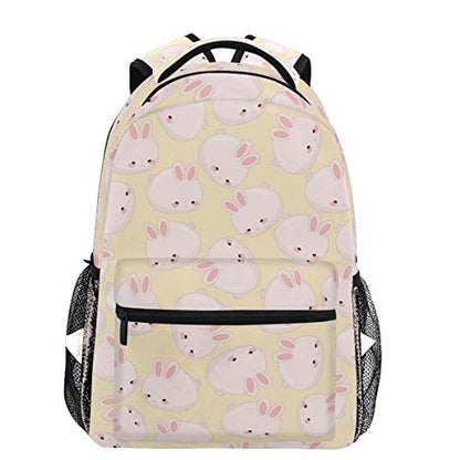 Cute Pink Bunny Backpacks Rabbit Animal Bookbags Daypack Travel School College Bag for Womens Girls Mens Boys Teens - color: Multi 5