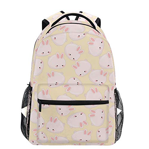 Cute Pink Bunny Backpacks Rabbit Animal Bookbags Daypack Travel School College Bag for Womens Girls Mens Boys Teens - color: Multi 5