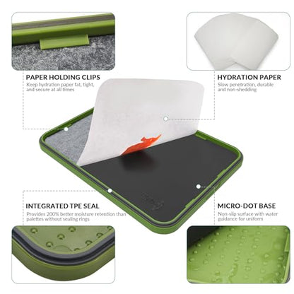 Wet Palette and Acrylic Paint Palette | 2-in-1 Stay Wet Palette for Miniature Painting and Acrylic Paints, 100PCS Hydration Paper and 4PCS Sponges - style: 2-in-1 Wet Palette