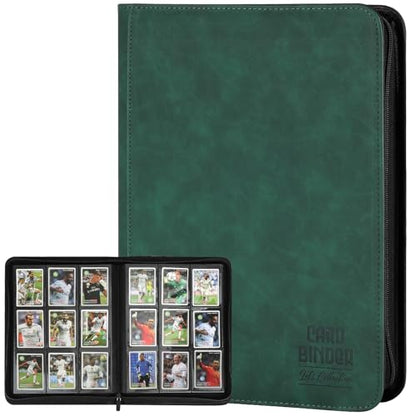 Trading Card Binder, Premium 9 Pocket Double Sided 540 Pocket PU Card Collection Binder, Collectible Trading Card Albums for MTG, TCG, Sport Card, Game Cards (Dark Green) - color: Dark Green