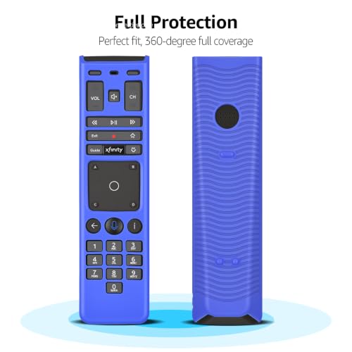 [3 Pcs] Protective Case Skin for Xfinity Remote Control, Silicone Case Skin Sleeve for XFinity Comcast XR15 Voice Remote, Light Weight, Anti Slip, Shockproof - Blue & Black & Red