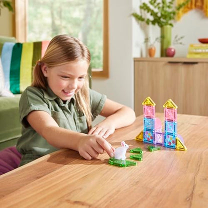 MAGNA-TILES microMAGS 24-Piece Spring Garden Travel Set, The Original Magnetic Building Brand - style: Spring Garden