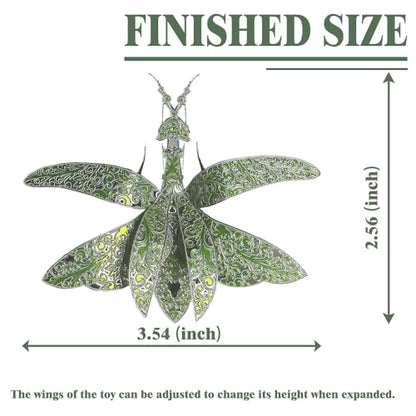 3D Metal Puzzles for Adults,3D Model Building Puzzle Kits,Cool Insect Animal Themed Design,Bugs Model Kits Brain Teaser DIY Assembling Crafts Kits Creative Ornament (Mantis) - color: Mantis