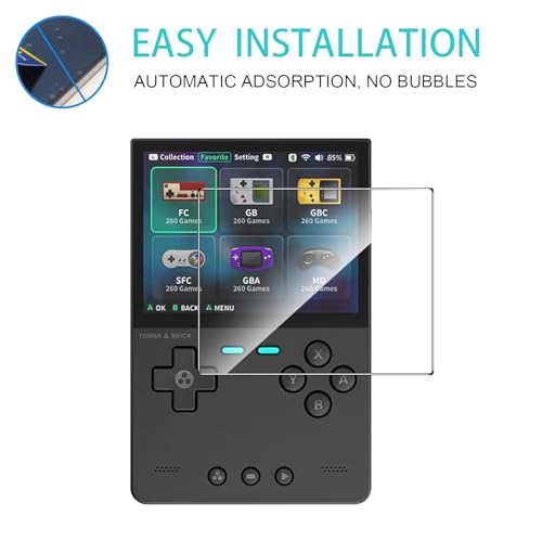 2 Pack Compatible with Trimui Brick Screen Protector,Full Coverage 9H Tempered Glass Film,HD Clear Scratch Resistant,Bubble-Free for Trimui Brick Retro Game Screen Protector - color: Trimui Brick