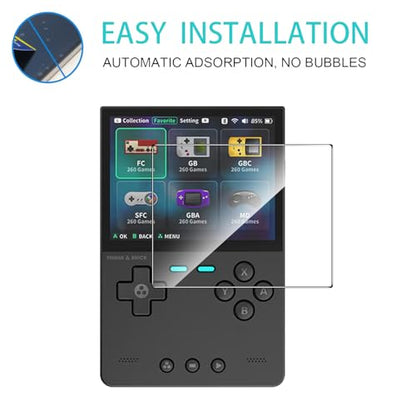2 Pack Compatible with Trimui Brick Screen Protector,Full Coverage 9H Tempered Glass Film,HD Clear Scratch Resistant,Bubble-Free for Trimui Brick Retro Game Screen Protector - color: Trimui Brick