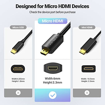 UGREEN 2K@30Hz Video Capture Card USB 3.0 for Gaming Bundle with Micro HDMI to HDMI Cable for Camera