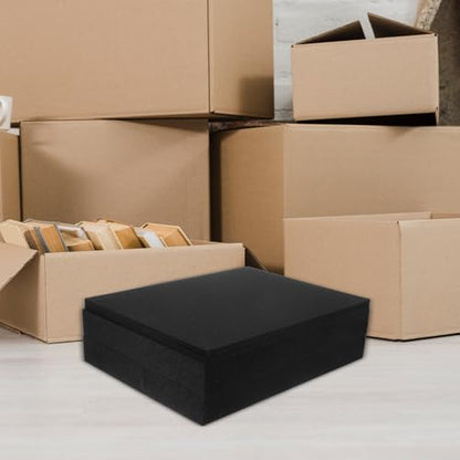 Uonlytech Polyethylene Foam Inserts Soundproof and Versatile Use 4pcs Pre-cut Black Sponge Padding Foam Sheets for Toolbox and Jewelry Box for Drawer and Case Storage for Shipping Packages