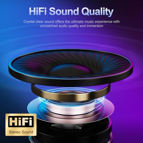 Bluedee Computer Speakers for Desktop PC, Bluetooth & USB PC Sound Bar RGB | USB-A/C Audio and Power, 10W PC Speakers, Wired Plug-and-Play, Desktop Speakers for PC, Laptops, Tablet