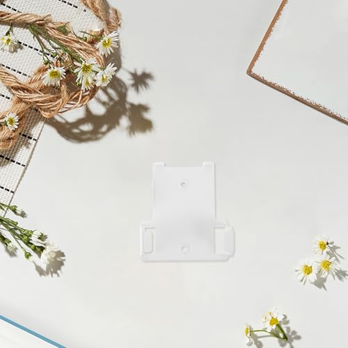 2pcs Fan Remote Holder Wall Mount, Remote Holder Wall Mounted, Plastic Adhesive Bracket for Controller, Organizer for Living Room Bedroom and Office White
