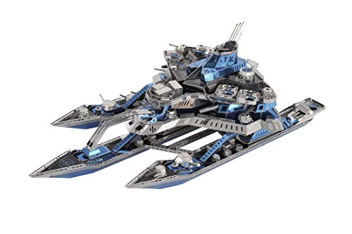 Microworld 3D Metal Puzzle, Military Leader Battleship No.1 Metal Model Kit, Great Challenge 3D Puzzles for Adults, DIY Brain Teaser Assembly Puzzle for Gift - 198 Pieces - color: Battleship No.1