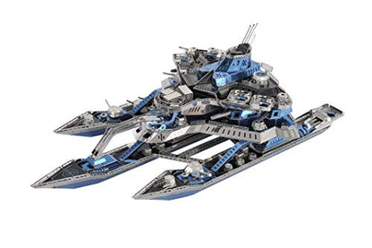 Microworld 3D Metal Puzzle, Military Leader Battleship No.1 Metal Model Kit, Great Challenge 3D Puzzles for Adults, DIY Brain Teaser Assembly Puzzle for Gift - 198 Pieces - color: Battleship No.1