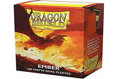 Dragon Shield | Matte Dual Standard Size Card Sleeves | 100 CT - Smooth & Tough Premium TCG Sleeves - Compatible with Pokemon, Flesh & Blood, One Piece & Magic the Gathering | Ember - color: Ember