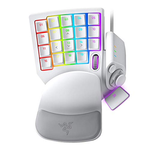 Razer Tartarus Pro Gaming Keypad: Analog-Optical Key Switches - Rapid Trigger - Adjustable Actuation - 32 Programmable Keys - Customizable Macros - Chroma RGB Lighting - Mercury White | Rapid Trigger, Adjustable Actuation, 32 Programmable Keys, Customizab