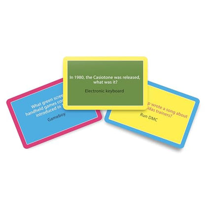 Gift Republic Awesome 80’s Trivia 100 Quiz Cards Fun 1980’s Decade Quiz Questions Great Gift Idea Portable Travel Game