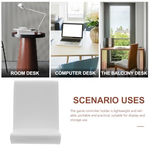 1Pc Acrylic Game Controller Holder Rack Wall Mount Remote Holder Controller Stand White Plastic 3.14 X 2.36 X 2.36 in