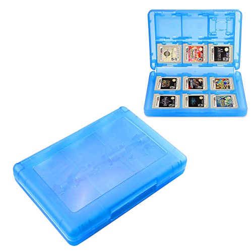 3DS Game Holder Card Case, 28-in-1 Game Holder Card Case Compatible with Nintendo NEW 3DS / NEW 3DS XL / 3DS / 3DS XL / DSi / DSi XL / DS / NEW 2DS /NEW 2DS XL / 2DS/ 2DS XL Catridge Storage Box (Blue) - color: Blue