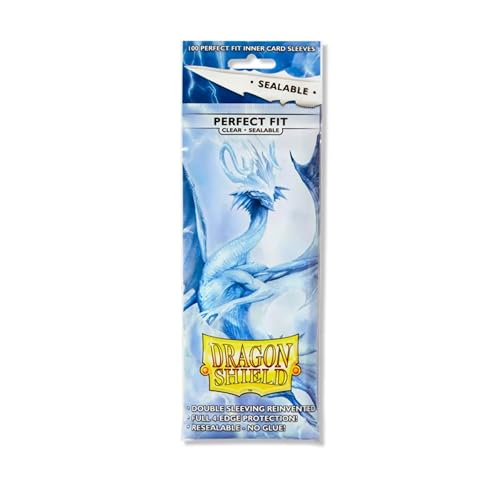 Dragon Shield Sealable Inner Card Sleeves Standard Size (100 CT) – PVC-Free Polypropylene Double-Sleeve Protection Compatible with Pokemon, Flesh & Blood, One Piece & Magic the Gathering – Clear - color: Clear Sealable Inner, size: Standard Card Size