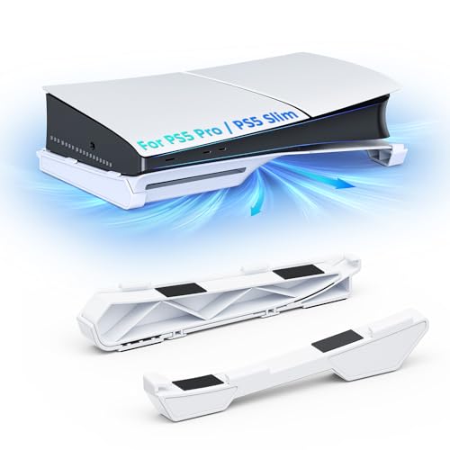 NexiGo Horizontal Stand for New PS5 Slim and Pro Console, [Minimalist Design], Base Stand for PS5 Accessories, Compatible with PlayStation 5 Slim/Pro Disc & Digital Editions, White - color: White, style: Standalone