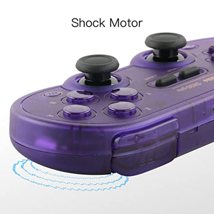 8Bitdo SN30 Pro Bluetooth Controller, Hall Effect Joystick (Crystal Purple) | Rumble Vibration, Turbo Function, USB-C Cable, Wireless Gamepad for Switch/Switch 2, Windows, Apple, Steam Deck, Raspberry Pi - color: Crystal Purple