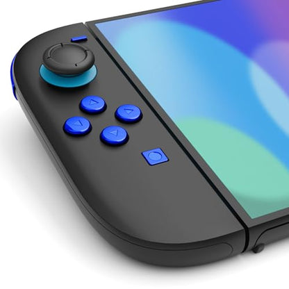 eXtremeRate DIY Replacement Full Set Buttons for Joycon 2, Custom ABXY Direction Keys Dpad + - C Home Capture Release L R ZR ZL Trigger Buttons for Nintendo Switch 2 Controller - Chrome Blue - color: Chrome Blue